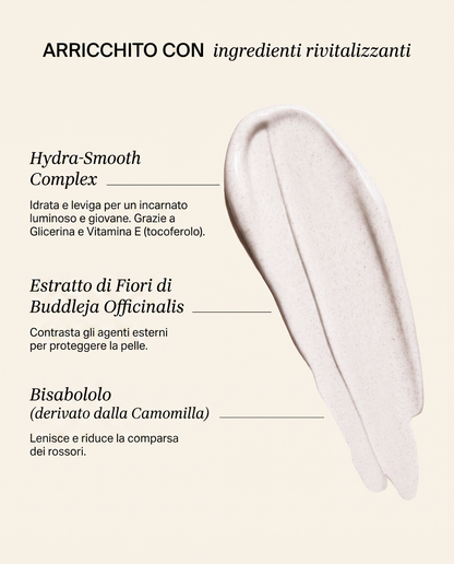 Arricchito con ingredienti rivitalizzanti