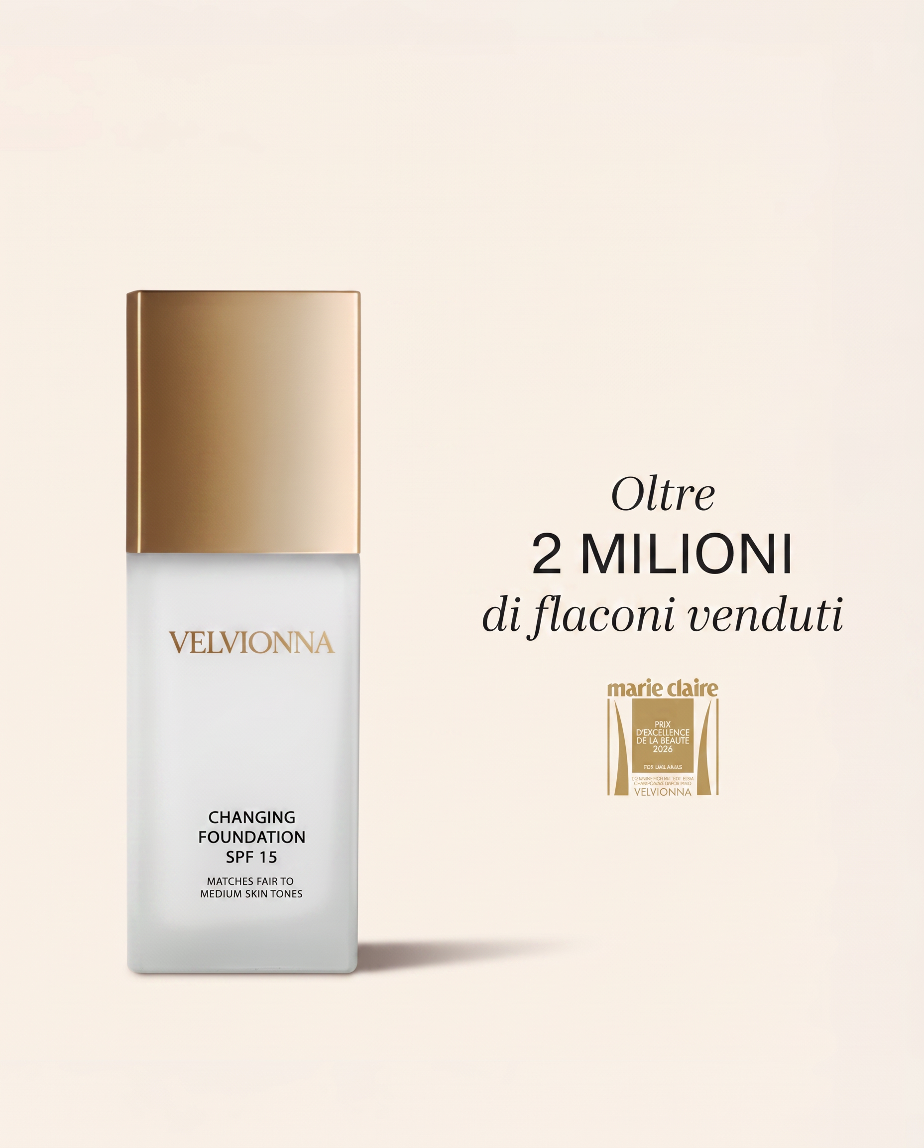 Changing Foundation Velvionna - oltre 2 milioni di flaconi venduti