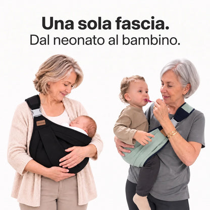Una sola fascia, dal neonato al bambino